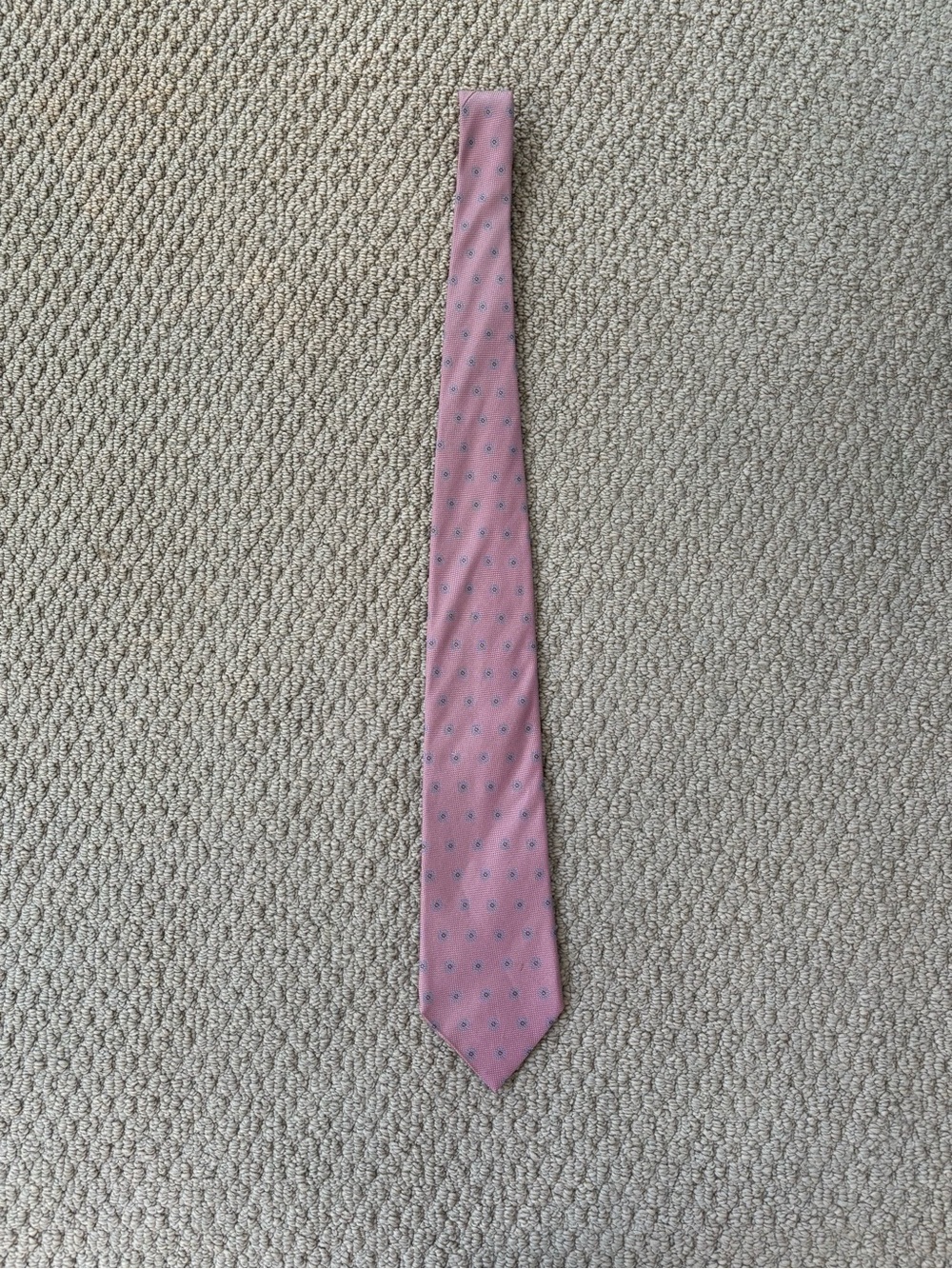 Joseph Abboud Men's Pink Patterned Silk Tie